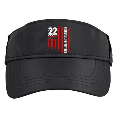 Veteran 22 Day Veteran Lives Matter Suicide Awareness Ptsd Adult Drive Performance Visor