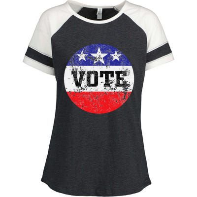 Vote 2024 Election Gifts Idea Voter Rights Enza Ladies Jersey Colorblock Tee