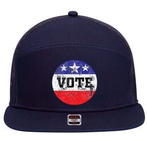 Vote 2024 Election Gifts Idea Voter Rights 7 Panel Mesh Trucker Snapback Hat