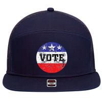 Vote 2024 Election Gifts Idea Voter Rights 7 Panel Mesh Trucker Snapback Hat