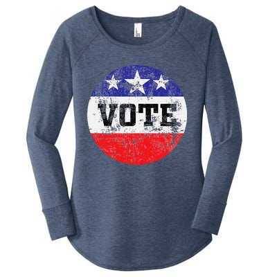 Vote 2024 Election Gifts Idea Voter Rights Women's Perfect Tri Tunic Long Sleeve Shirt