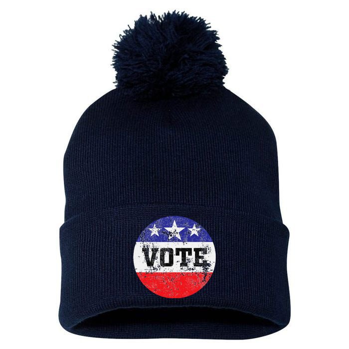 Vote 2024 Election Gifts Idea Voter Rights Pom Pom 12in Knit Beanie