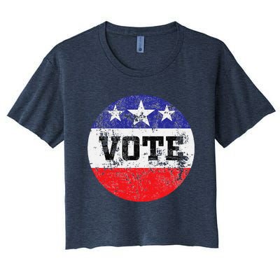 Vote 2024 Election Gifts Idea Voter Rights Women's Crop Top Tee