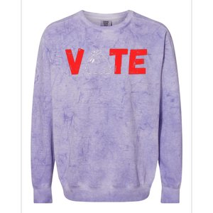 Vote 2024 Election Design With Garbage Bag Graphic Colorblast Crewneck Sweatshirt