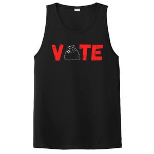 Vote 2024 Election Design With Garbage Bag Graphic PosiCharge Competitor Tank