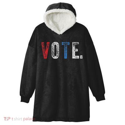 Vote 2020 Election Voting Right Vintage Style Hooded Wearable Blanket