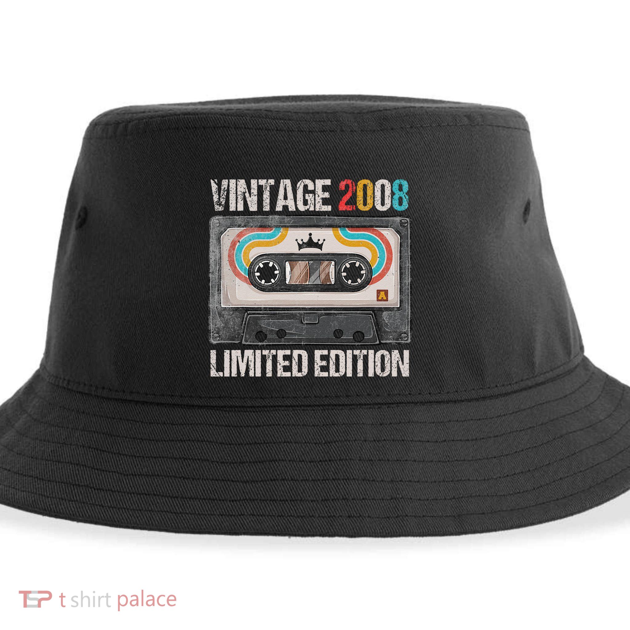 Vintage 2008 Funny 17th Birthday Cassette Tape 17 Years Old Sustainable Bucket Hat