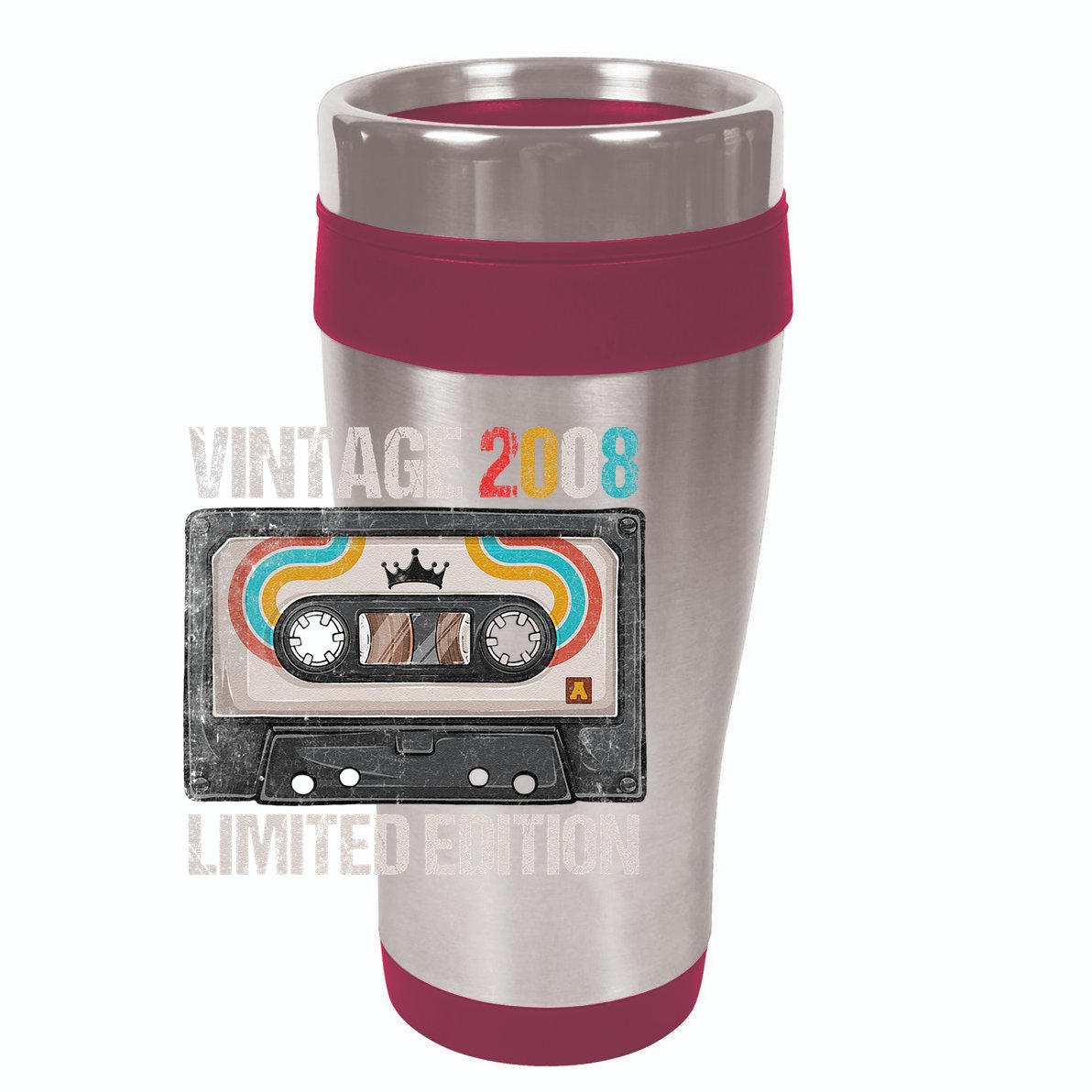 Vintage 2008 Funny 17th Birthday Cassette Tape 17 Years Old 15oz Campfire Ceramic Mug