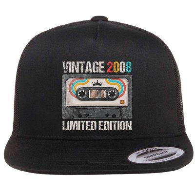 Vintage 2008 Funny 17th Birthday Cassette Tape 17 Years Old Flatbill Hat