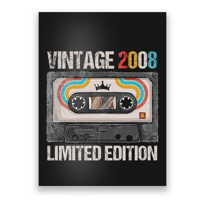 Vintage 2008 Funny 17th Birthday Cassette Tape 17 Years Old Poster