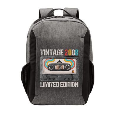 Vintage 2008 Funny 17th Birthday Cassette Tape 17 Years Old Vector Backpack