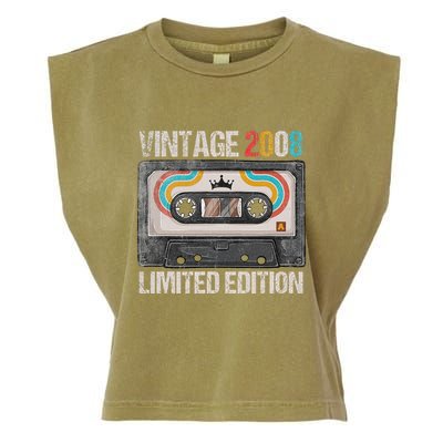 Vintage 2008 Funny 17th Birthday Cassette Tape 17 Years Old Garment-Dyed Women's Muscle Tee