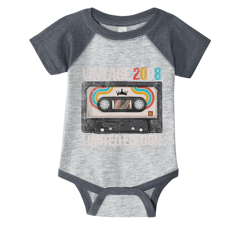 Vintage 2008 Funny 17th Birthday Cassette Tape 17 Years Old Infant Baby Jersey Bodysuit