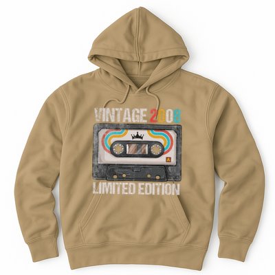 Vintage 2008 Funny 17th Birthday Cassette Tape 17 Years Old Hoodie