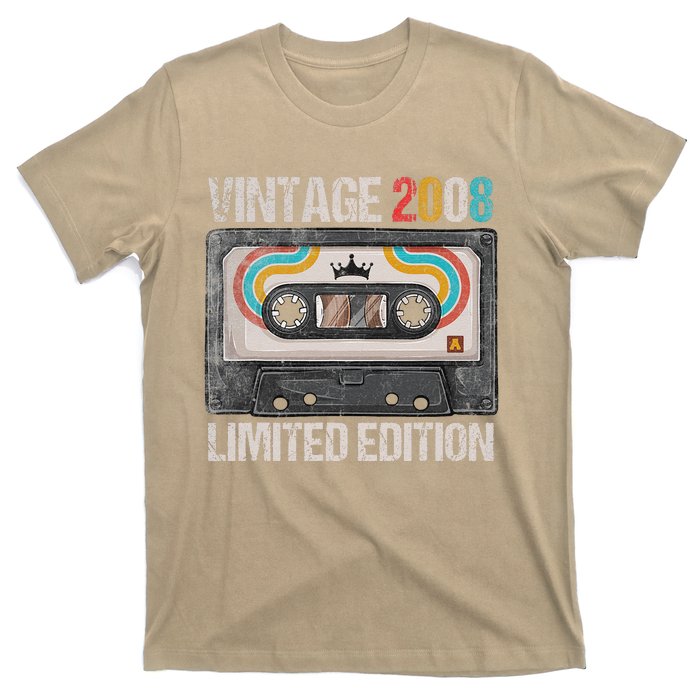 Vintage 2008 Funny 17th Birthday Cassette Tape 17 Years Old T-Shirt