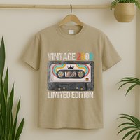 Vintage 2008 Funny 17th Birthday Cassette Tape 17 Years Old T-Shirt