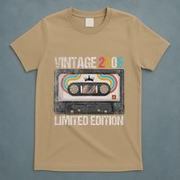 Vintage 2008 Funny 17th Birthday Cassette Tape 17 Years Old T-Shirt