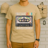 Vintage 2008 Funny 17th Birthday Cassette Tape 17 Years Old T-Shirt