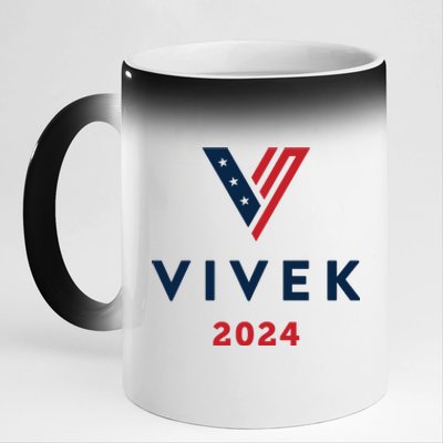 Vivek 2024 Ivek Ramaswamy For President 11oz Black Color Changing Mug