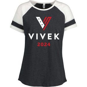 Vivek 2024 Ivek Ramaswamy For President Enza Ladies Jersey Colorblock Tee