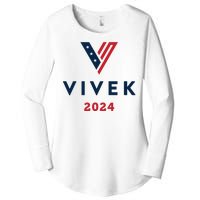 Vivek 2024 Ivek Ramaswamy For President Women's Perfect Tri Tunic Long Sleeve Shirt