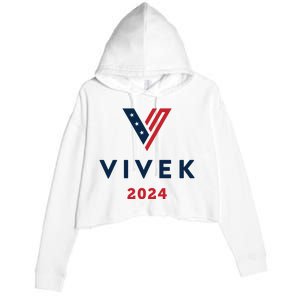 Vivek 2024 Ivek Ramaswamy For President Crop Fleece Hoodie