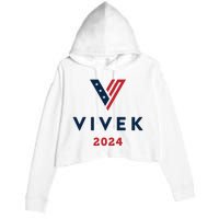 Vivek 2024 Ivek Ramaswamy For President Crop Fleece Hoodie