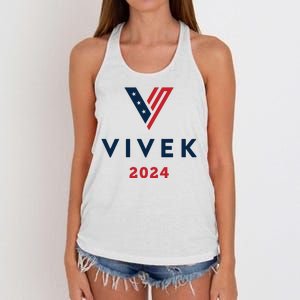 Vivek 2024 Ivek Ramaswamy For President Women's Knotted Racerback Tank