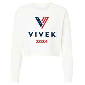 Vivek 2024 Ivek Ramaswamy For President Cropped Pullover Crew