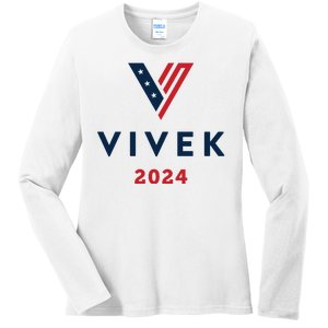 Vivek 2024 Ivek Ramaswamy For President Ladies Long Sleeve Shirt