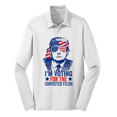 Voting 2024 Im Voting For The Convicted Felon Silk Touch Performance Long Sleeve Polo