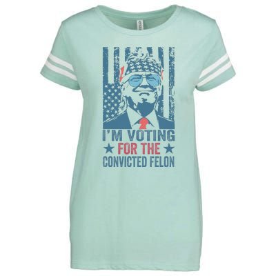 Voting 2024 Im Voting For The Convicted Felon Enza Ladies Jersey Football T-Shirt