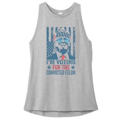 Voting 2024 Im Voting For The Convicted Felon Ladies PosiCharge Tri-Blend Wicking Tank