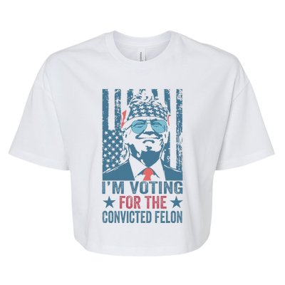 Voting 2024 Im Voting For The Convicted Felon Bella+Canvas Jersey Crop Tee