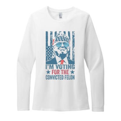 Voting 2024 Im Voting For The Convicted Felon Womens CVC Long Sleeve Shirt