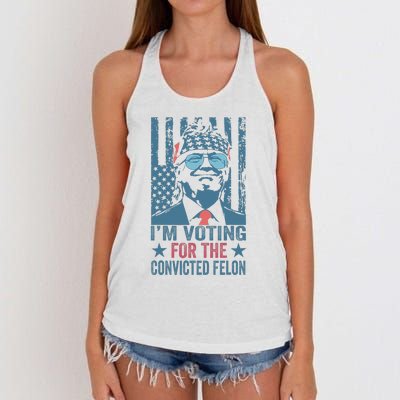 Voting 2024 Im Voting For The Convicted Felon Women's Knotted Racerback Tank