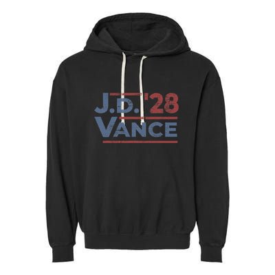 Vance 2028 Jd Vance 2028 President Election Campaign Retro Garment-Dyed Fleece Hoodie