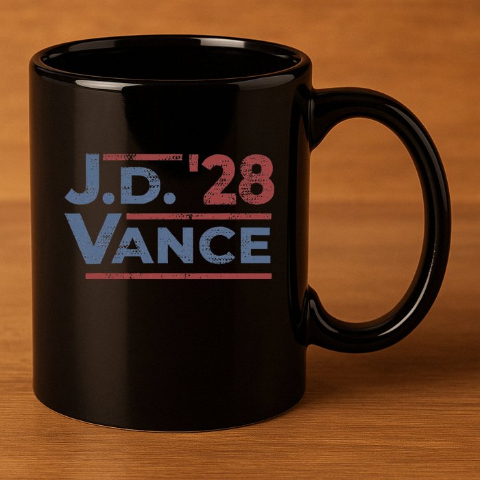 Vance 2028 Jd Vance 2028 President Election Campaign Retro 11oz C Handle Ceramic Mug