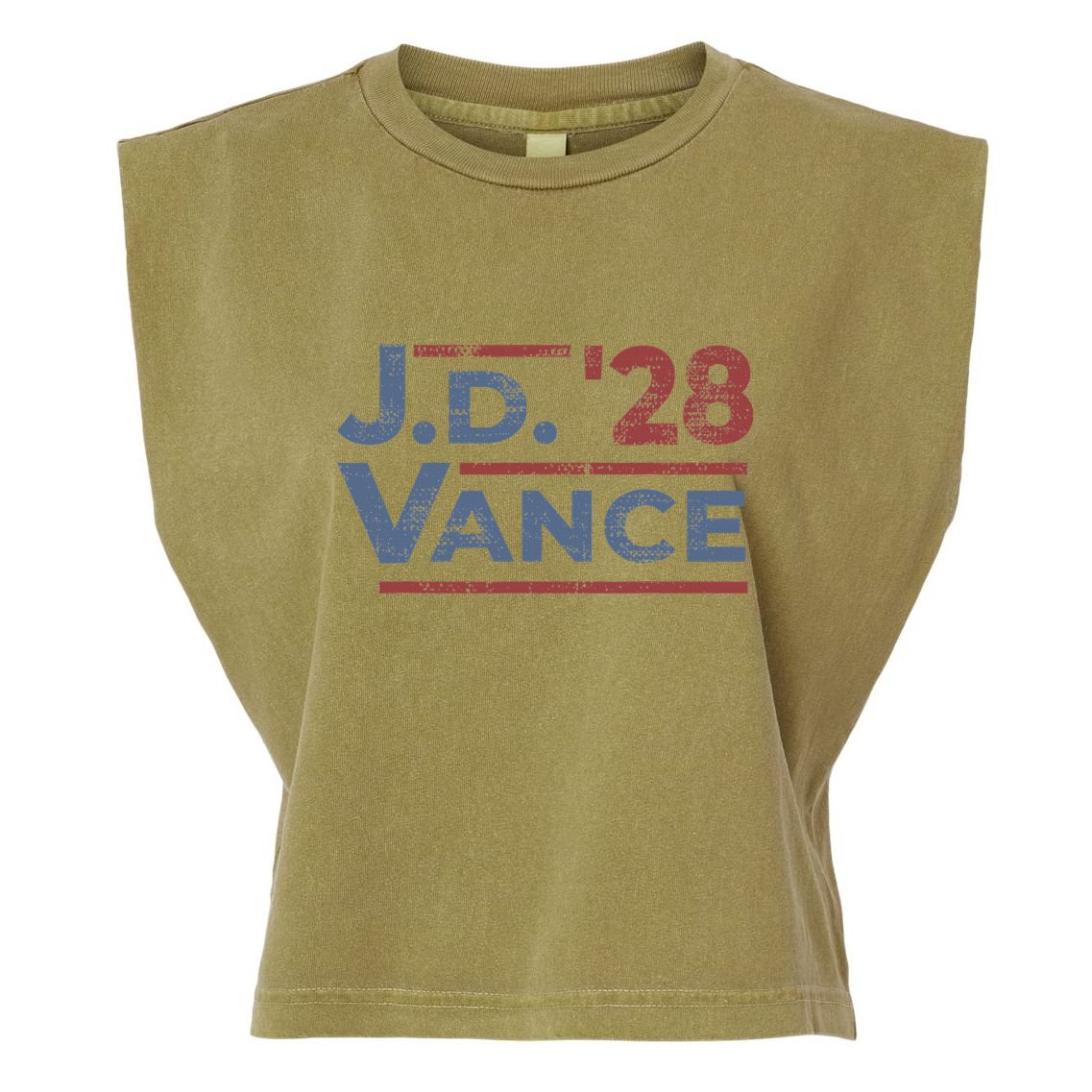 Vance 2028 Jd Vance 2028 President Election Campaign Retro Garment-Dyed Women's Muscle Tee
