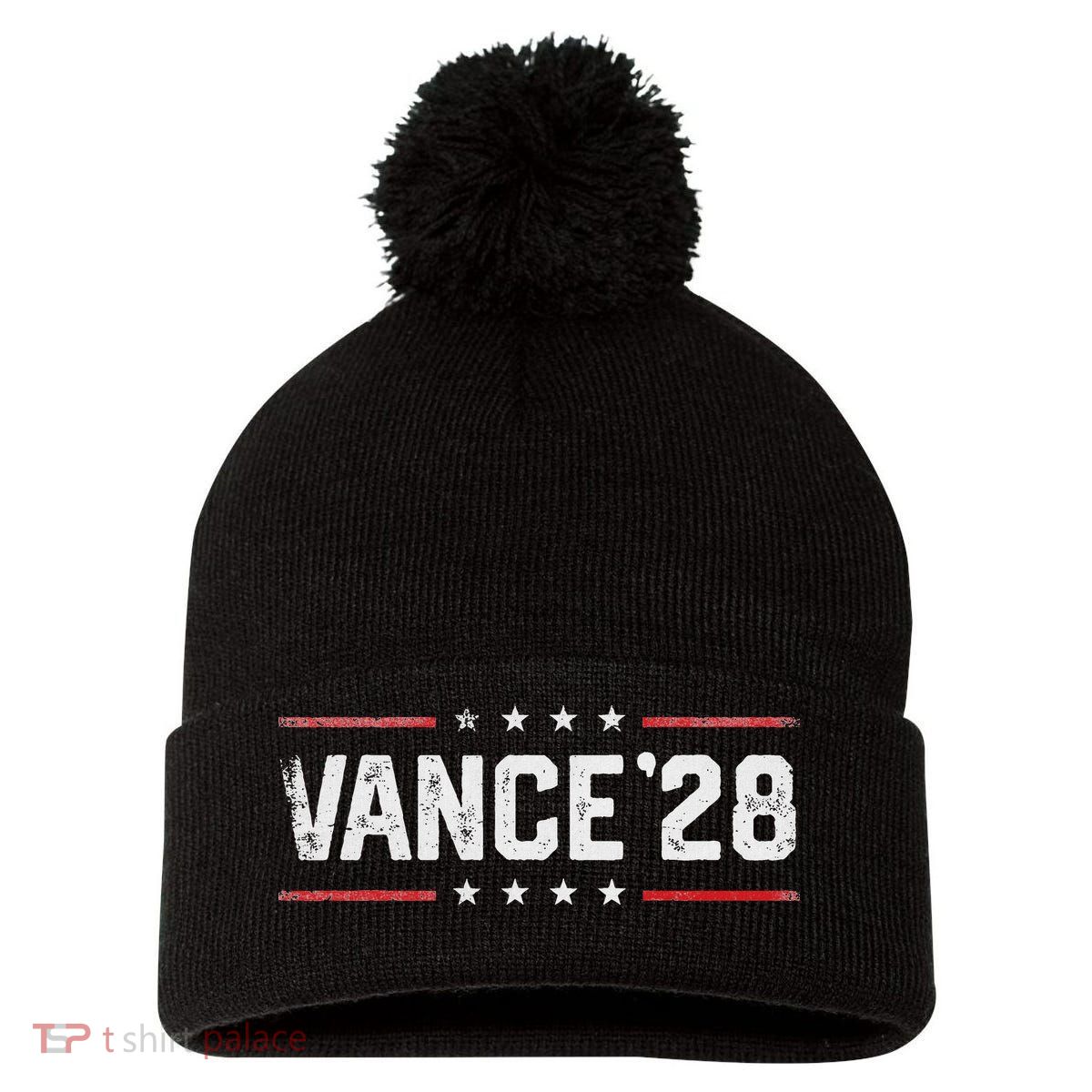 Vance 2028 Jd Vance 2028 For President Election Campaign Pom Pom 12in Knit Beanie