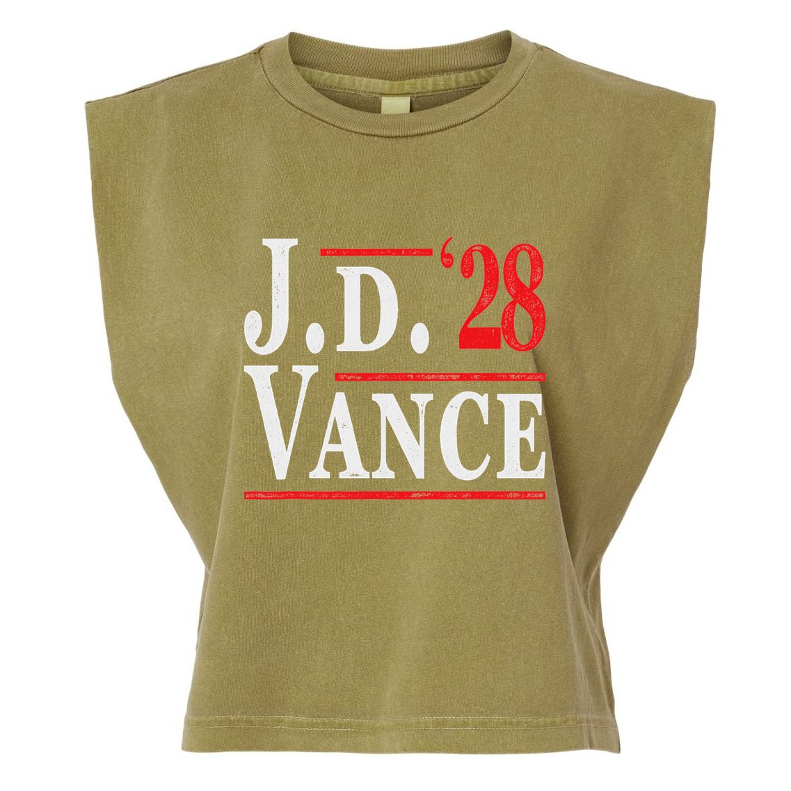 Vance 2028 Jd Vance 2028 President Election Campaign Garment-Dyed Women's Muscle Tee