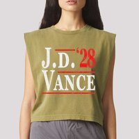Vance 2028 Jd Vance 2028 President Election Campaign Garment-Dyed Women's Muscle Tee