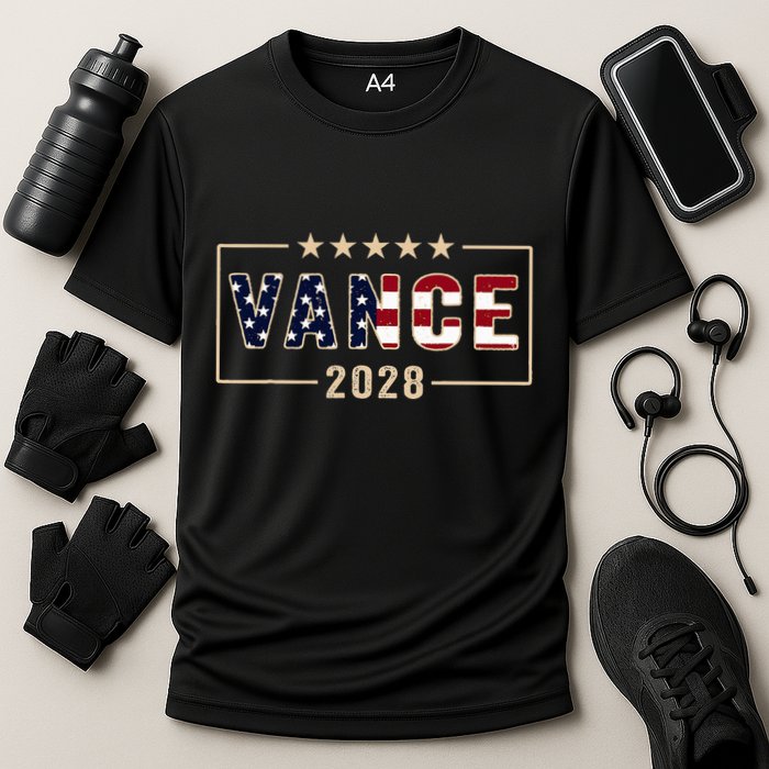 Vance 2028 J.D. Vance For President 28 Vance Flag Cooling Performance Crew T-Shirt