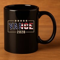 Vance 2028 J.D. Vance For President 28 Vance Flag 11oz C Handle Ceramic Mug