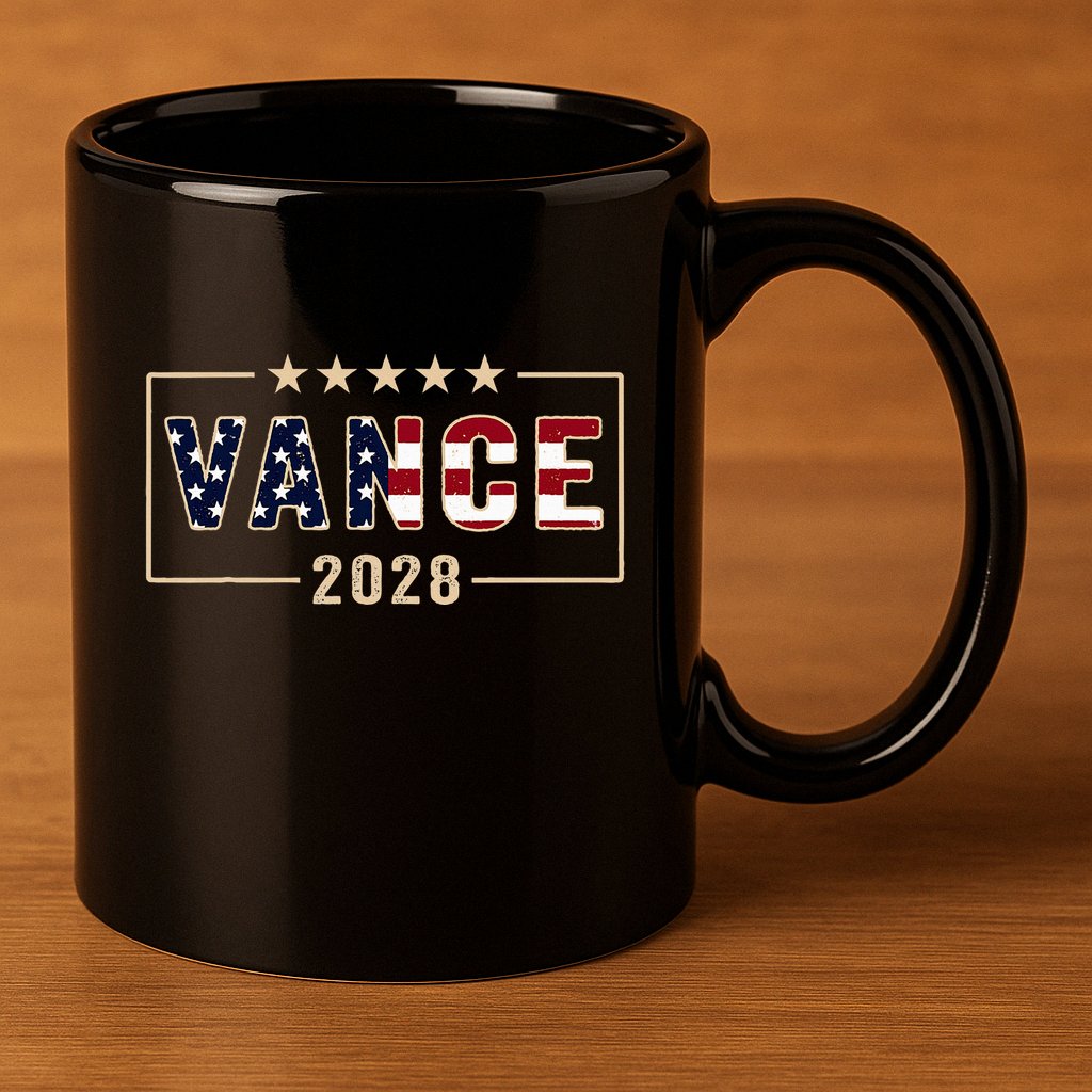 Vance 2028 J.D. Vance For President 28 Vance Flag 11oz C Handle Ceramic Mug