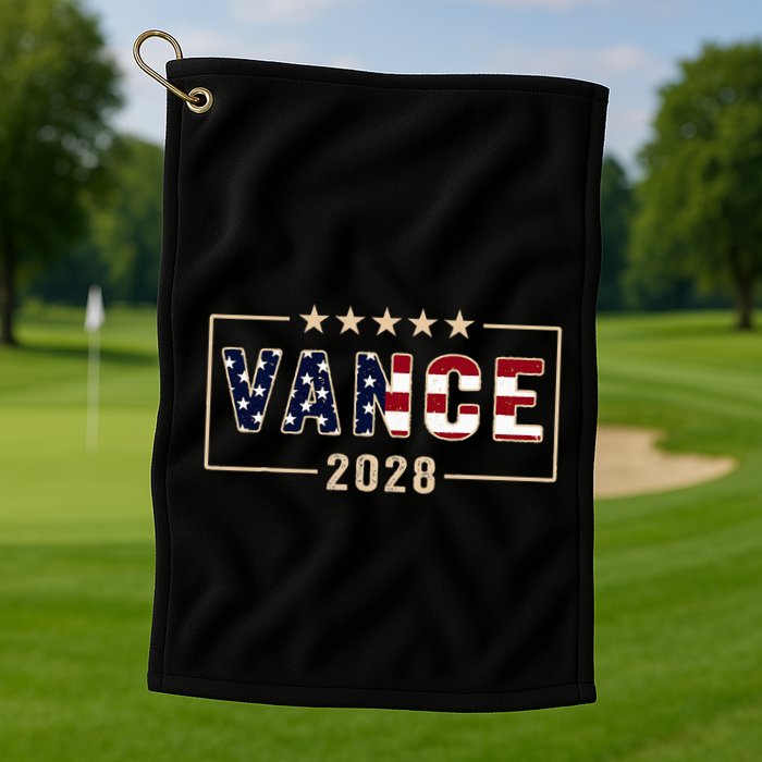 Vance 2028 J.D. Vance For President 28 Vance Flag Golf Towel