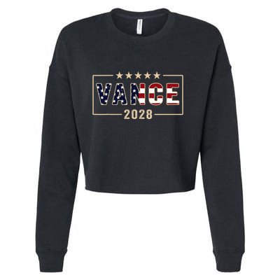 Vance 2028 J.D. Vance For President 28 Vance Flag Cropped Pullover Crew