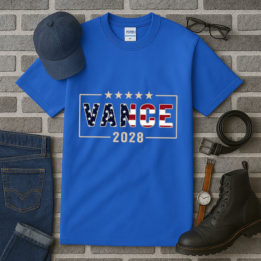 Vance 2028 J.D. Vance For President 28 Vance Flag Tall T-Shirt