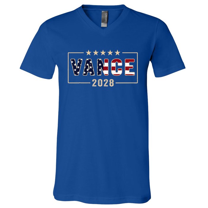 Vance 2028 J.D. Vance For President 28 Vance Flag V-Neck T-Shirt