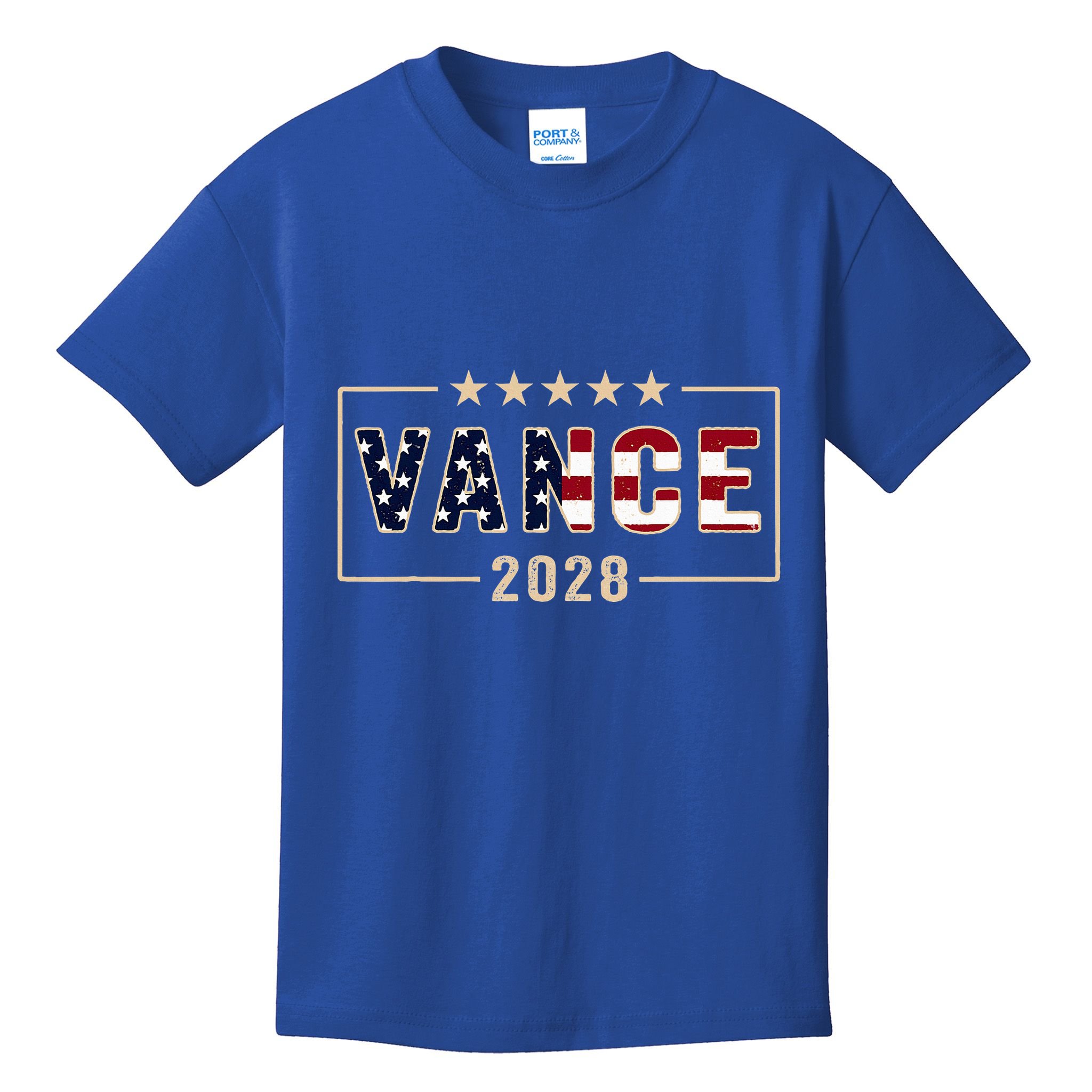 Vance 2028 J.D. Vance For President 28 Vance Flag Kids T-Shirt